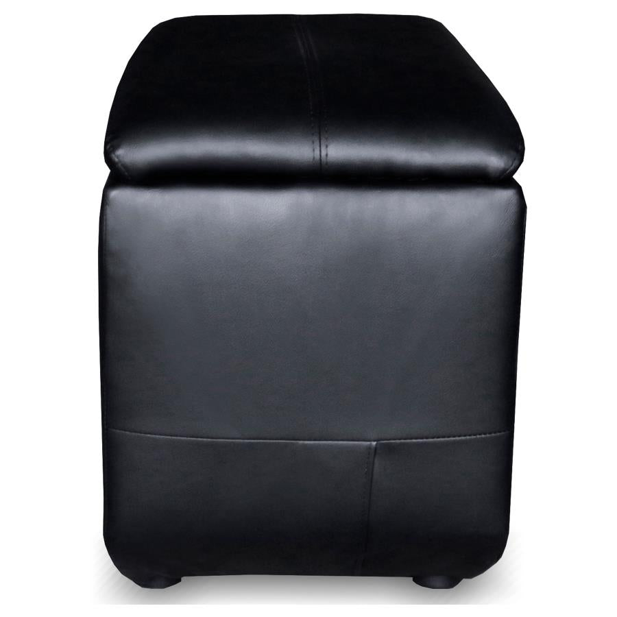 Cyrus Upholstered Home Theater Storage Wedge Console Black - 600002