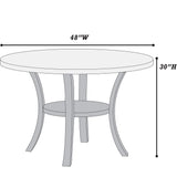 Elegant 5 Piece Dining Set Dark Chairs Top Table With Lower Shelf Kitchen Dining Room