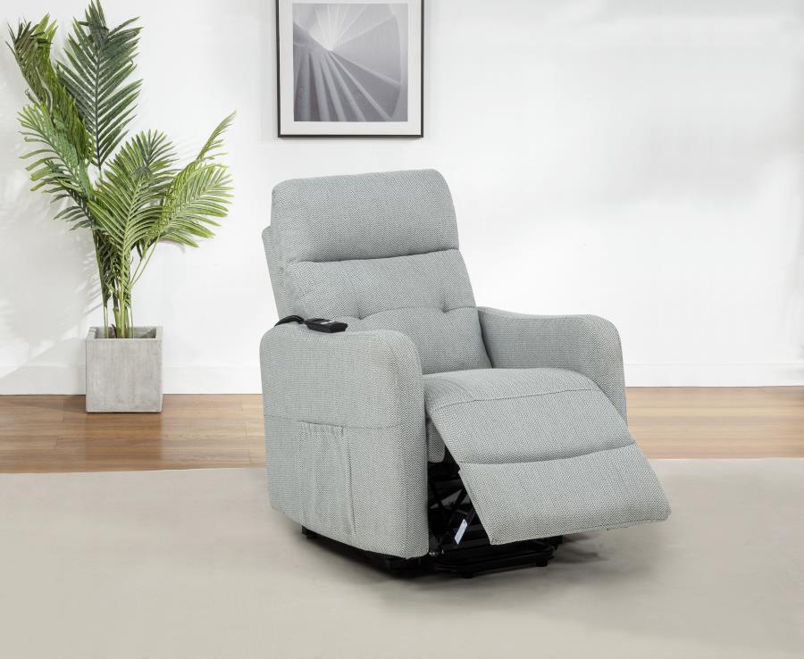 Dayes Upholstered Power Lift Recliner Chair Light Grey - 600130P
