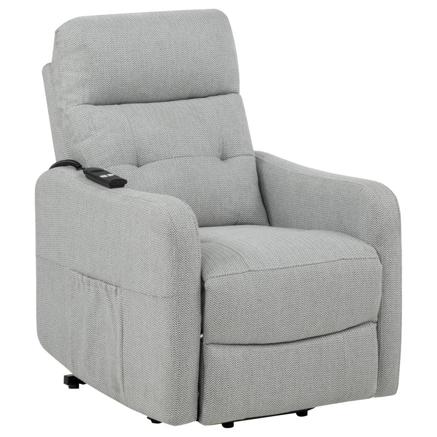 Dayes Upholstered Power Lift Recliner Chair Light Grey - 600130P