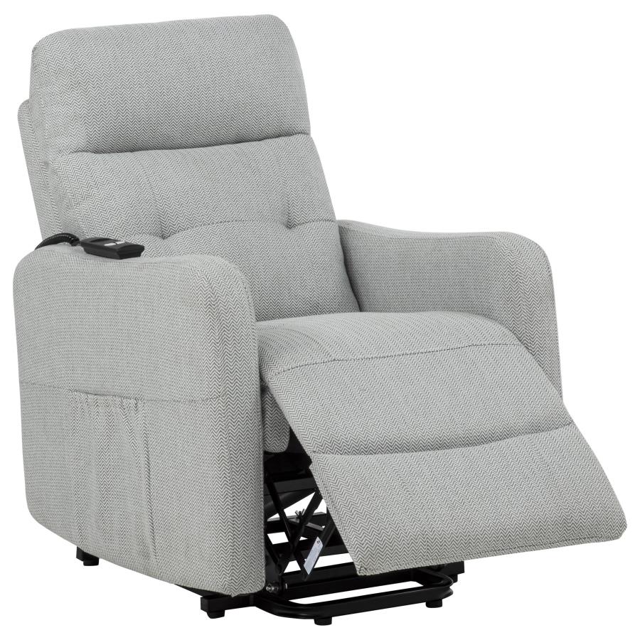 Dayes Upholstered Power Lift Recliner Chair Light Grey - 600130P