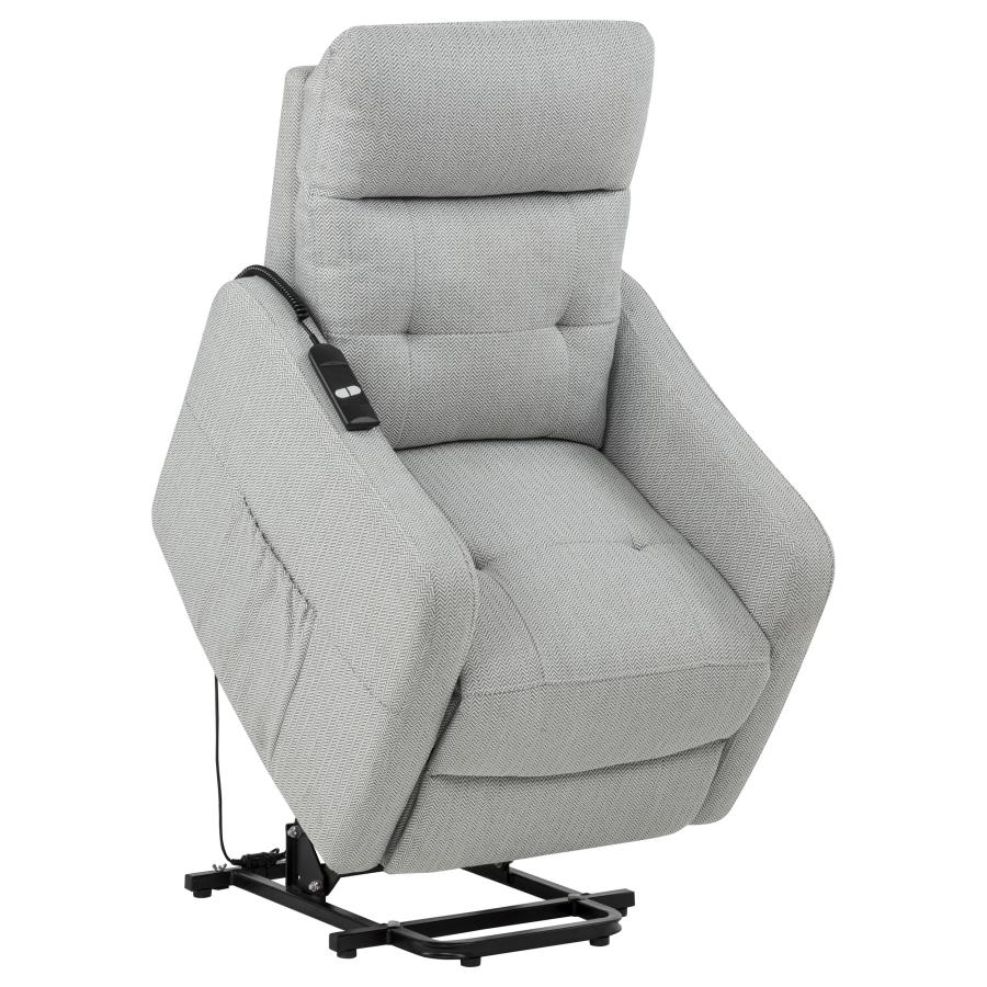 Dayes Upholstered Power Lift Recliner Chair Light Grey - 600130P