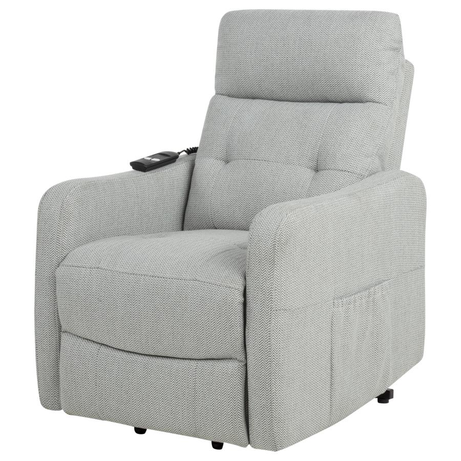 Dayes Upholstered Power Lift Recliner Chair Light Grey - 600130P