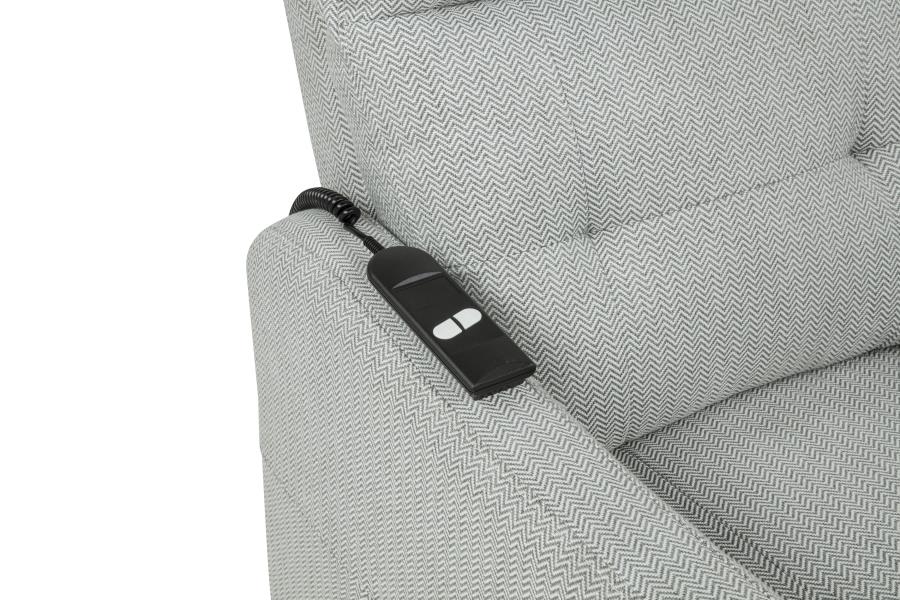 Dayes Upholstered Power Lift Recliner Chair Light Grey - 600130P