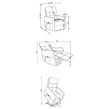 Dayes Upholstered Power Lift Recliner Chair Light Grey - 600130P
