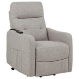 Dayes Upholstered Power Lift Recliner Chair Taupe - 600131P