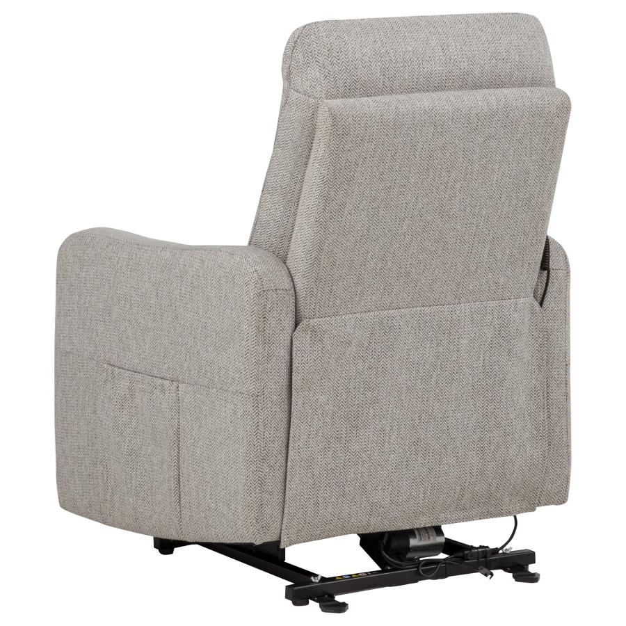 Dayes Upholstered Power Lift Recliner Chair Taupe - 600131P