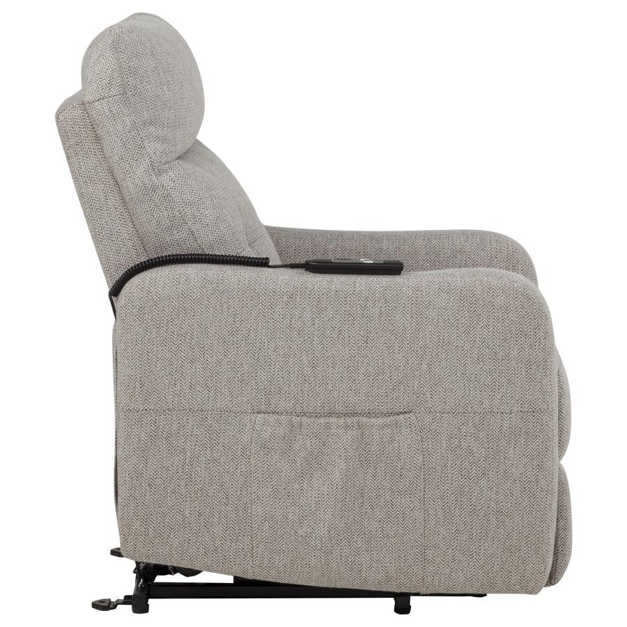 Dayes Upholstered Power Lift Recliner Chair Taupe - 600131P