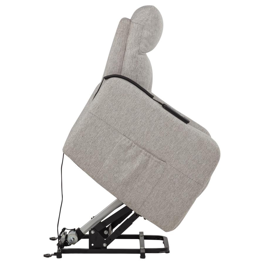 Dayes Upholstered Power Lift Recliner Chair Taupe - 600131P