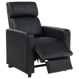 Toohey Upholstered Tufted Recliner Living Room Set Black - 600181-S3A
