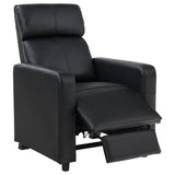 Toohey Upholstered Tufted Recliner Living Room Set Black - 600181-S3B