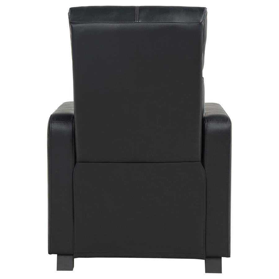 Toohey Upholstered Tufted Recliner Living Room Set Black - 600181-S4A