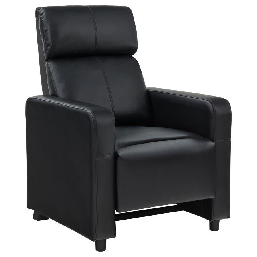 Toohey Upholstered Tufted Recliner Living Room Set Black - 600181-S4B