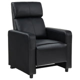 Toohey Upholstered Tufted Recliner Living Room Set Black - 600181-S4B