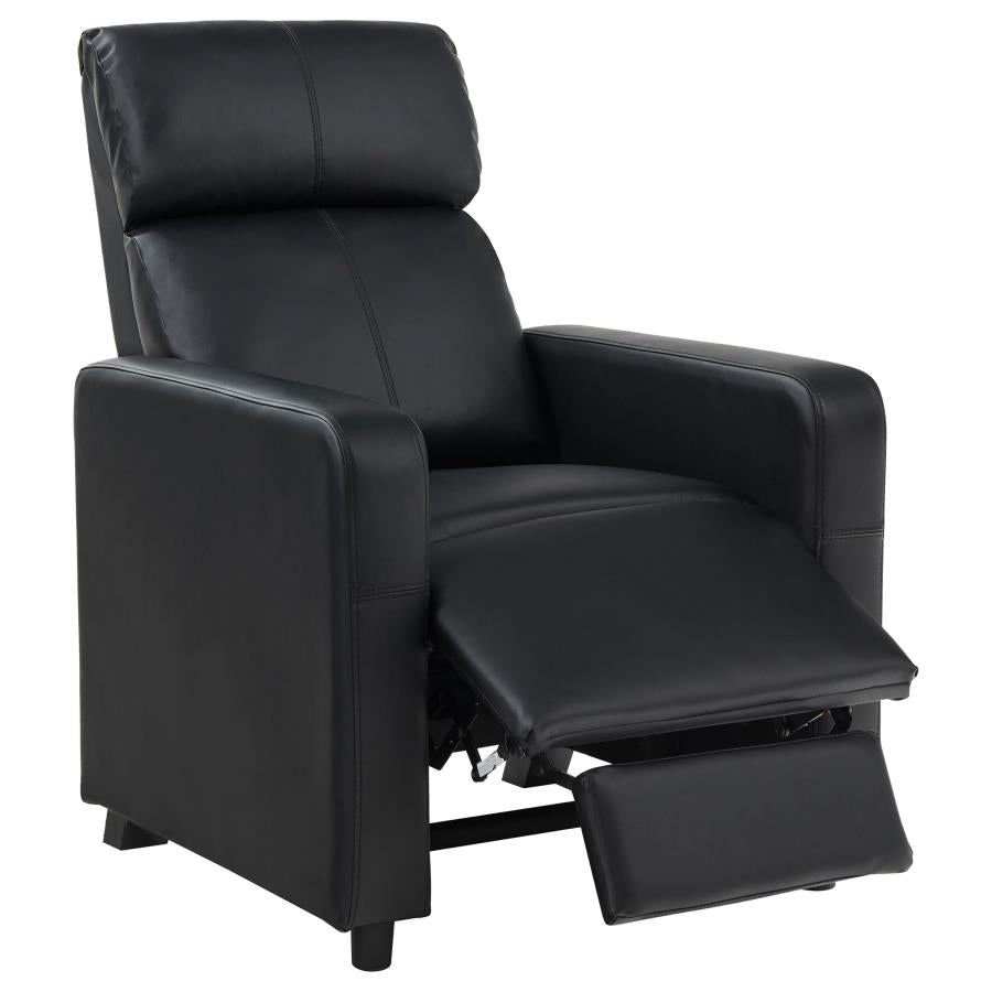 Toohey Upholstered Tufted Recliner Living Room Set Black - 600181-S4B