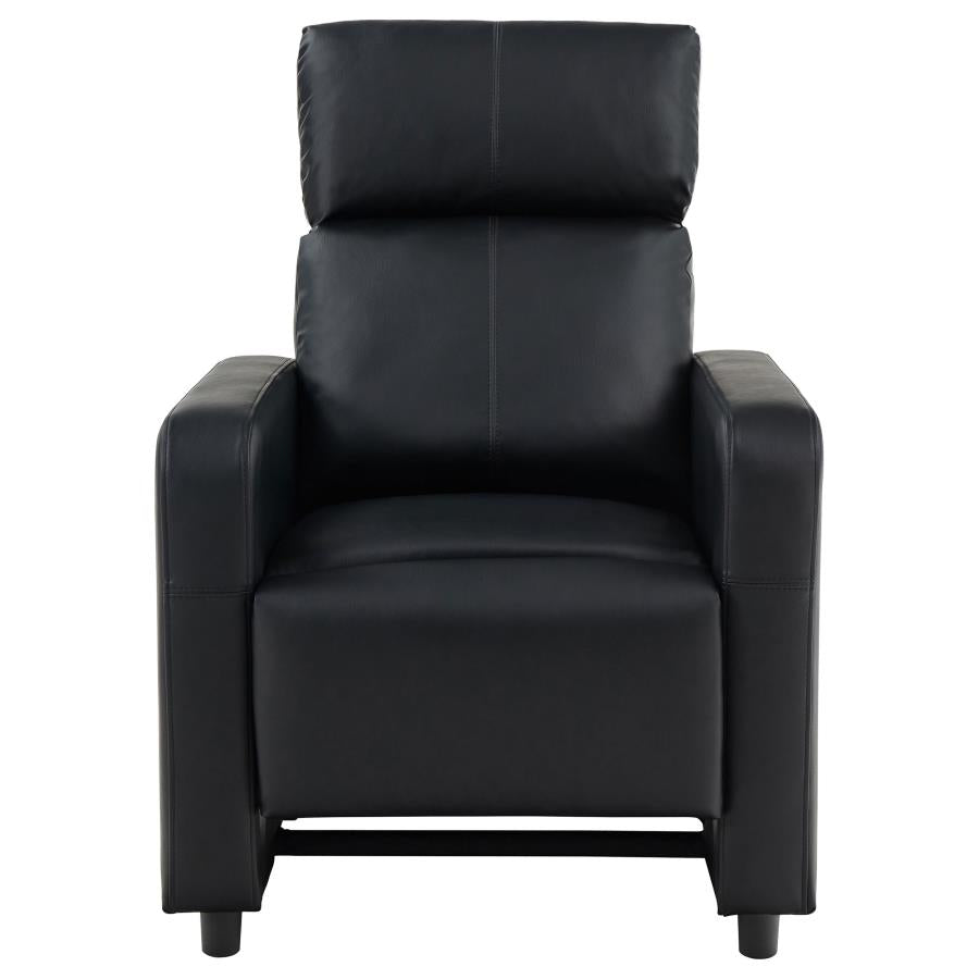 Toohey Upholstered Tufted Recliner Living Room Set Black - 600181-S4B