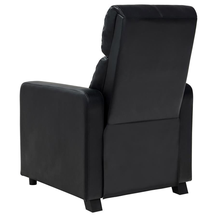 Toohey Upholstered Tufted Recliner Living Room Set Black - 600181-S4B
