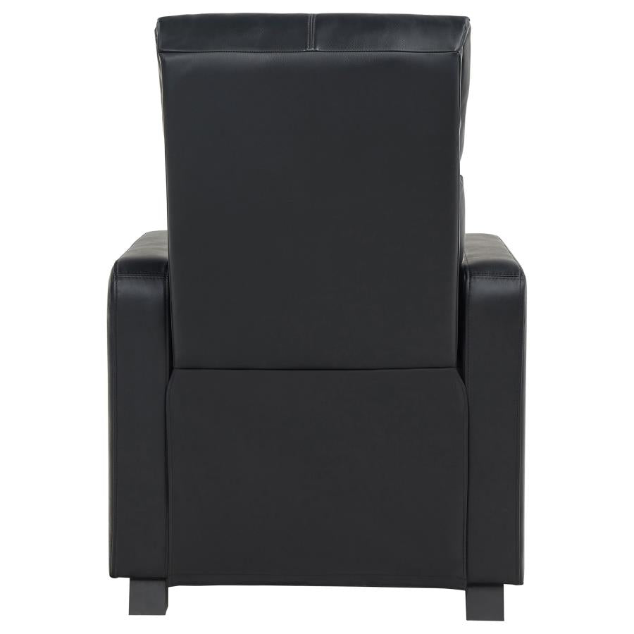 Toohey Upholstered Tufted Recliner Living Room Set Black - 600181-S4B