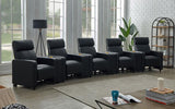 Toohey Upholstered Tufted Recliner Living Room Set Black - 600181-S5A