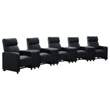 Toohey Upholstered Tufted Recliner Living Room Set Black - 600181-S5A