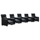 Toohey Upholstered Tufted Recliner Living Room Set Black - 600181-S5A
