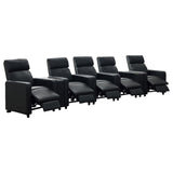 Toohey Upholstered Tufted Recliner Living Room Set Black - 600181-S5B