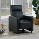 Toohey Upholstered Home Theater Push Back Recliner Black - 600181