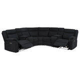 Hagen Upholstered Power Reclining Sectional Sofa Steel Grey - 600500P
