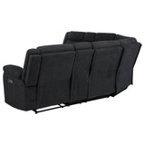 Hagen Upholstered Power Reclining Sectional Sofa Steel Grey - 600500P