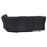 Hagen Upholstered Power Reclining Sectional Sofa Steel Grey - 600500P