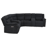 Hagen Upholstered Power Reclining Sectional Sofa Steel Grey - 600500P