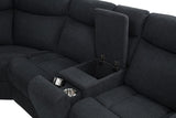 Hagen Upholstered Power Reclining Sectional Sofa Steel Grey - 600500P