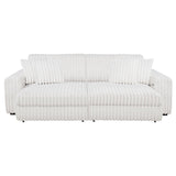 Jacana Corduroy Upholstered Dual Power Chaise Sofa Ivory - 600535P