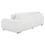 Jacana Corduroy Upholstered Dual Power Chaise Sofa Ivory - 600535P
