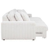 Jacana Corduroy Upholstered Dual Power Chaise Sofa Ivory - 600535P