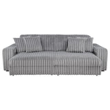 Jacana Corduroy Upholstered Dual Power Chaise Sofa Grey - 600536P