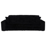 Jacana Corduroy Upholstered Dual Power Chaise Sofa Black - 600537P