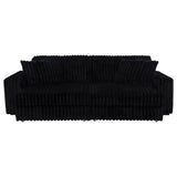 Jacana Corduroy Upholstered Dual Power Chaise Sofa Black - 600537P