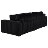 Jacana Corduroy Upholstered Dual Power Chaise Sofa Black - 600537P