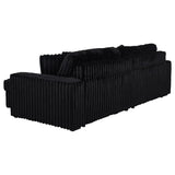 Jacana Corduroy Upholstered Dual Power Chaise Sofa Black - 600537P