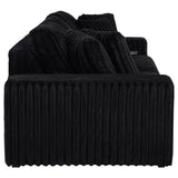 Jacana Corduroy Upholstered Dual Power Chaise Sofa Black - 600537P