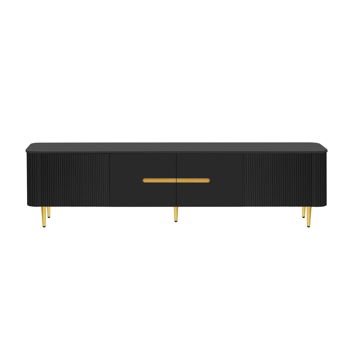 TV Stand For TVs, Media Console With 4 Spacious Cabinets For Living Room