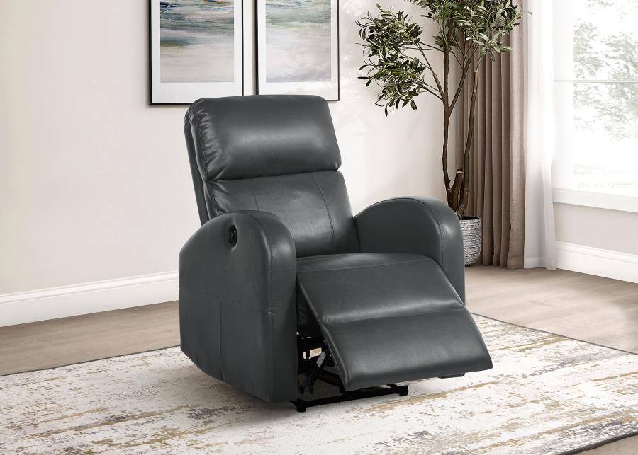 Grant Upholstered Power Recliner Chair Grey - 601499P