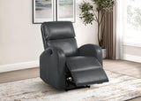 Grant Upholstered Power Recliner Chair Grey - 601499P