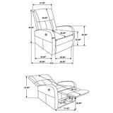 Grant Upholstered Power Recliner Chair Grey - 601499P