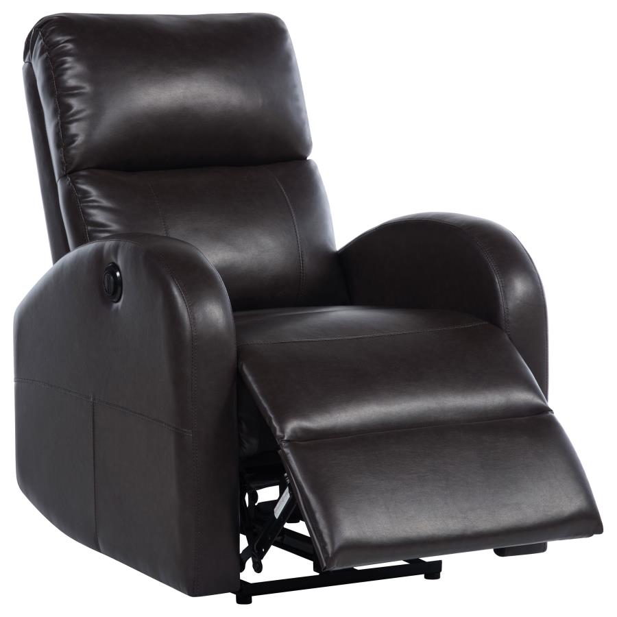 Grant Upholstered Power Recliner Chair Brown - 601500P