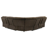 Atkinson Upholstered Reclining Sectional Sofa Chocolate - 601510