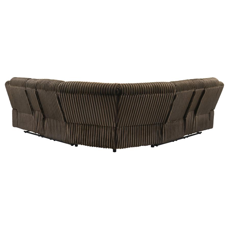 Atkinson Upholstered Reclining Sectional Sofa Chocolate - 601510