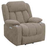 Houston Upholstered Power Lift Recliner Chair Camel - 602274P