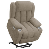 Houston Upholstered Power Lift Recliner Chair Camel - 602274P